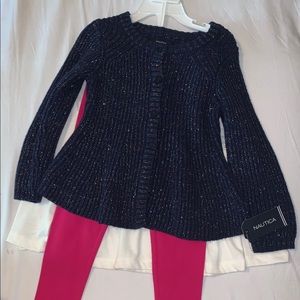 Nautica 3 Piece Set ( Sweater,blouse and pants)